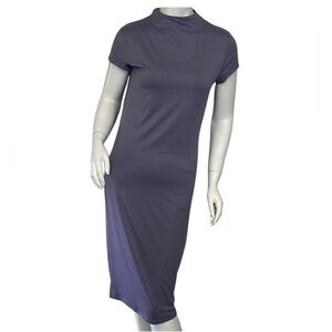 D6- large purple tee shirt midi dress size L ABSOLUTELY